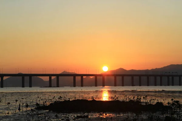 July 2011 Sunset Chung Pak Nai Sha Kong Village — Stock Photo, Image