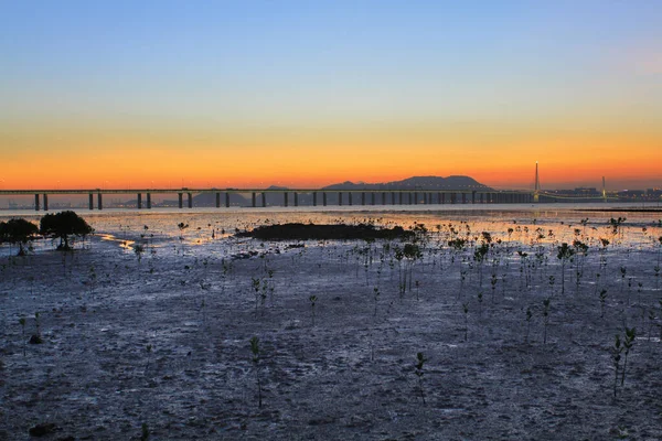 July 2011 Sunset Chung Pak Nai Sha Kong Village — Stock Photo, Image