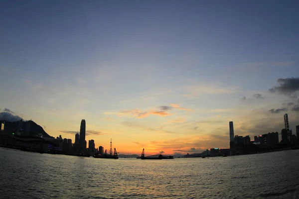 Aug 2011 Victoria Harbour Wai Chai Und Central Von Hongkong — Stockfoto