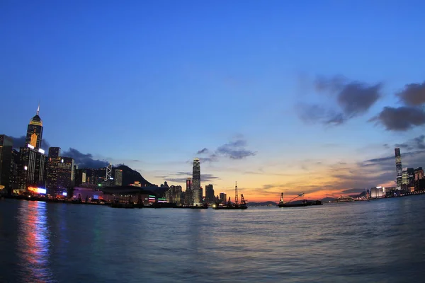 Aug 2011 Victoria Harbour Wai Chai Und Central Von Hongkong — Stockfoto