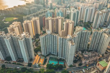 9 Mayıs 2022. Lam Tin, Hong Kong yerleşim bölgesi.