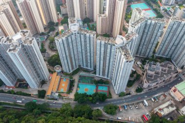 9 Mayıs 2022. Lam Tin, Hong Kong yerleşim bölgesi.