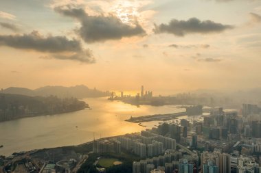 9 Mayıs 2022. Hong Kong şehri, Black Hill manzaralı.