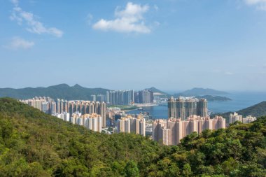 9 Mayıs 2022. Hong Kong şehri, Black Hill manzaralı.