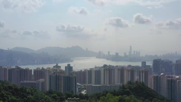 Mayıs 2022 Kowloon Yarımadasındaki Doğu Kowloon Şehri — Stok video