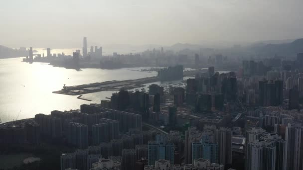 May 2022 Cityscape Kwun Tong Kowloon Peninsula — Stock Video