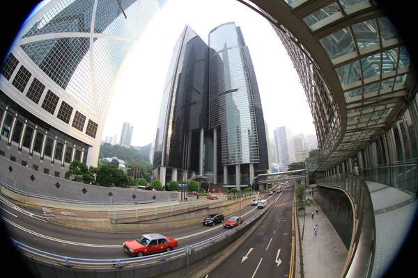 Σεπτεμβρίου 2011 Σύστημα Πεζογέφυρας Στο Κέντρο Χονγκ Κονγκ — Φωτογραφία Αρχείου