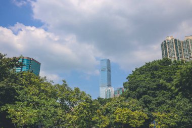 26 Eylül 2022 Beton Binalar Tsim Sha Tsui, Kowloon Parkı