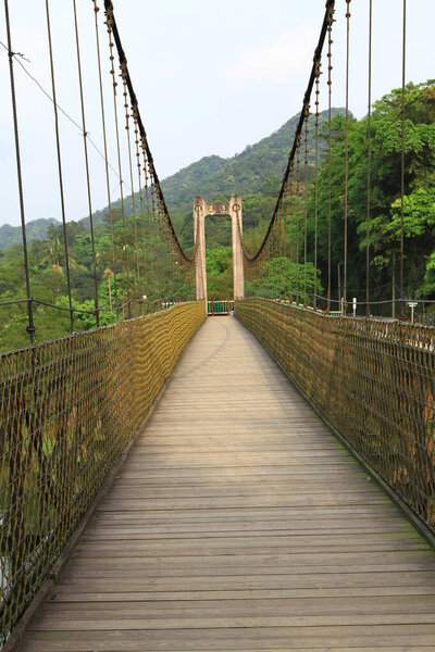 18 April 2011 a Jingan Suspension bridge near shihfen waterfall,