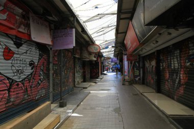 20 Nisan 2011 Taipei, Tayvan 'daki şehir merkezinin sokak manzarası