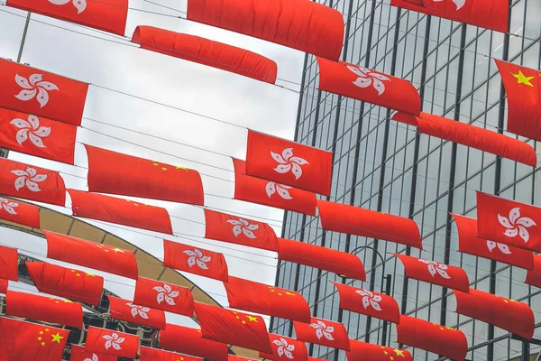 Okt 2022 Eine Chinesische Flagge Hängt Gebäude — Stockfoto