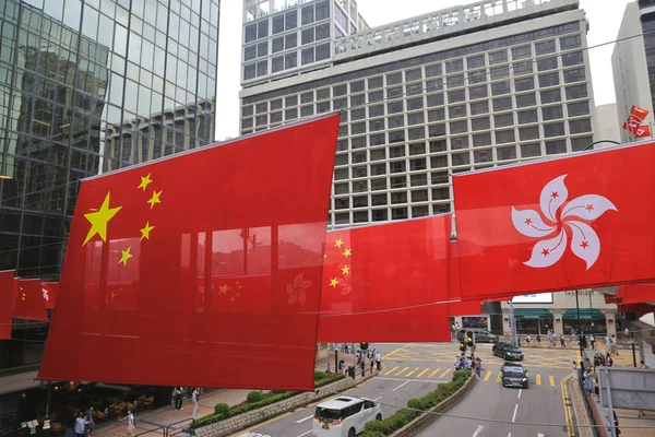 Okt 2022 Eine Chinesische Flagge Hängt Gebäude — Stockfoto