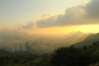 2 Temmuz 2011 Skyline Kowloon Sunset 'ten Kowloon Viewing Point