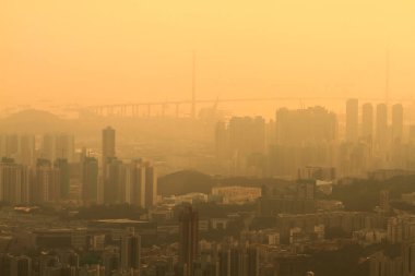 2 Temmuz 2011 Skyline Kowloon Sunset 'ten Kowloon Viewing Point
