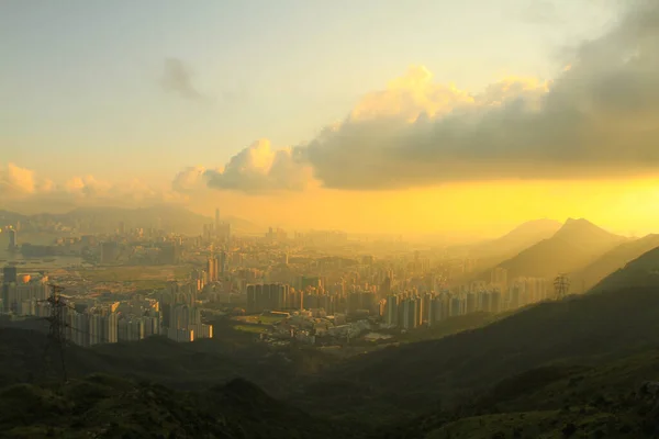 2011 Skyline Kowloon Kowloon Viewing Point Sunset — 스톡 사진