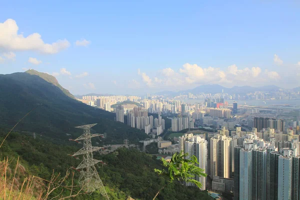 Die Lücke Des Sha Tin Passes Blick Auf Kowloon Juli — Stockfoto