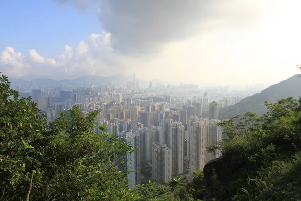 Die Lücke Des Sha Tin Passes Blick Auf Kowloon Juli — Stockfoto