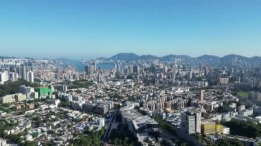 Kowloon, Hong Kong manzarası 3 Mayıs 2022