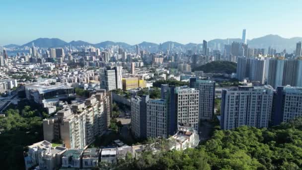 May 2022 Cityscape Kowloon Tong Residential District Hong Kong — Stock Video