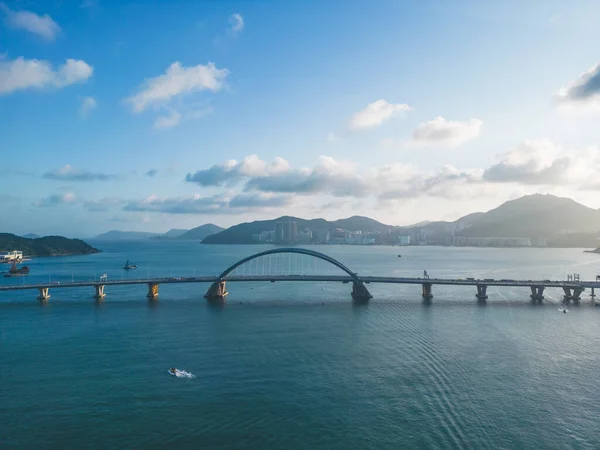 Gränsbro Uppförande Tseung Kwan Okt 2022 — Stockfoto