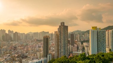 Kowloon Yarımadası şehir manzarası, Sham Shui Po 10 Mayıs 2022