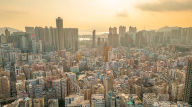 Kowloon Yarımadası şehir manzarası, Sham Shui Po 10 Mayıs 2022