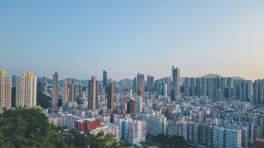 Kowloon Yarımadası şehir manzarası, Sham Shui Po 10 Mayıs 2022