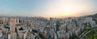 Sham Shui Po 'nun batısındaki Kowloon şehri 10 Ekim 2022