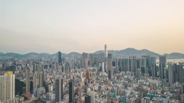 Kowloon Yarımadası şehir manzarası, Sham Shui Po 10 Mayıs 2022