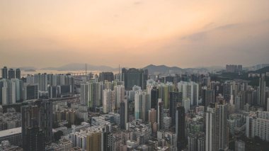 Kowloon Yarımadası şehir manzarası, Sham Shui Po 10 Mayıs 2022