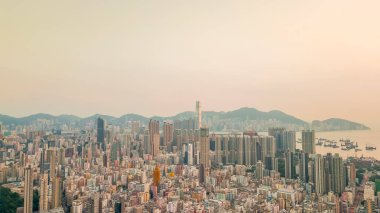 Kowloon Yarımadası şehir manzarası, Sham Shui Po 10 Mayıs 2022