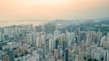 Kowloon Yarımadası şehir manzarası, Sham Shui Po 10 Mayıs 2022