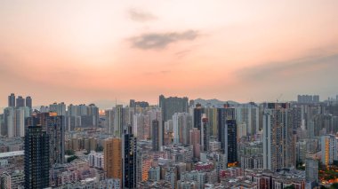 Kowloon Yarımadası şehir manzarası, Sham Shui Po 10 Mayıs 2022