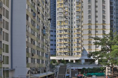 9 Ekim 2022 Shek Kip Mei 'nin sokak manzarası.