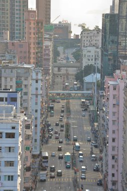 9 Ekim 2022 Sham Shui Po 'nun batısında bir Kowloon şehri.