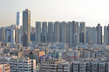 9 Ekim 2022 Sham Shui Po 'nun batısında bir Kowloon şehri.