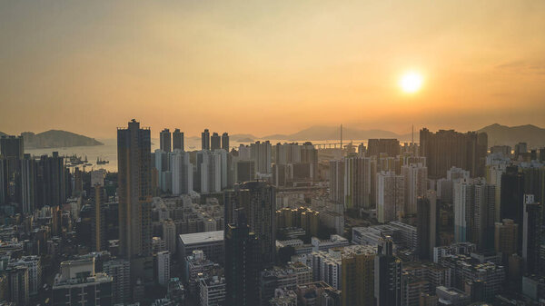 City scape of Kowloon Peninsula, Sham Shui Po 10 May 2022