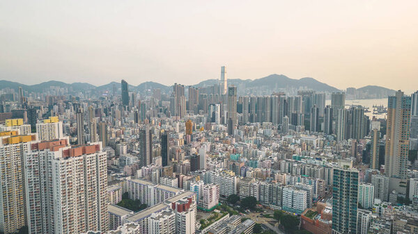 City scape of Kowloon Peninsula, Sham Shui Po 10 May 2022
