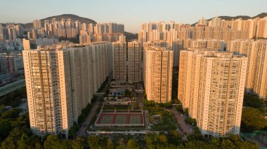 23 Ocak 2022. Laguna Plaza, Hong Kong 'daki büyük yerleşim alanı.