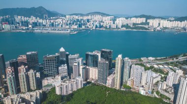 1 Nisan 2022 Quarry Körfezi ve Doğu Kowloon, Hong Kong