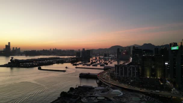 Января 2022 Года Объезд Квунь Тонг Шоссе Гонконг — стоковое видео