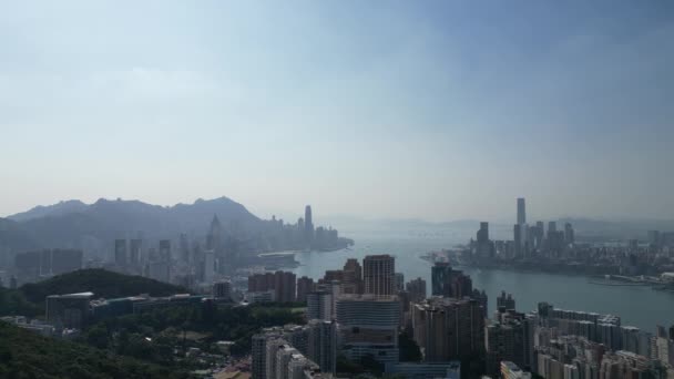 Punto Vista Del Victoria Harbour North Point Hong Kong Aprile — Video Stock