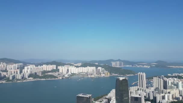 Zatoka Kamieniołomów Hong Kong Centrum Miasta Kwietnia 2022 — Wideo stockowe