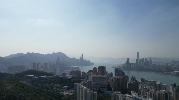 Punkt Widokowy Victoria Harbour North Point Hong Kong Kwietnia 2022 — Wideo stockowe