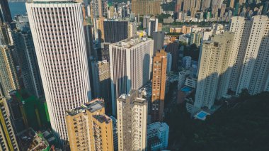 14 Ekim 2022 Chai Wan, Hong Kong şehir silueti.