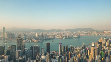 14 Ekim 2022 Chai Wan, Hong Kong şehir silueti.