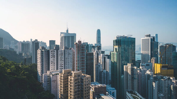 14 Oct 2022 Skyscrapers in Admiralty in Hong Kong City