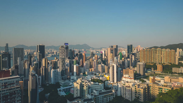14 Oct 2022 the city scape Causeway Bay Hong Kong