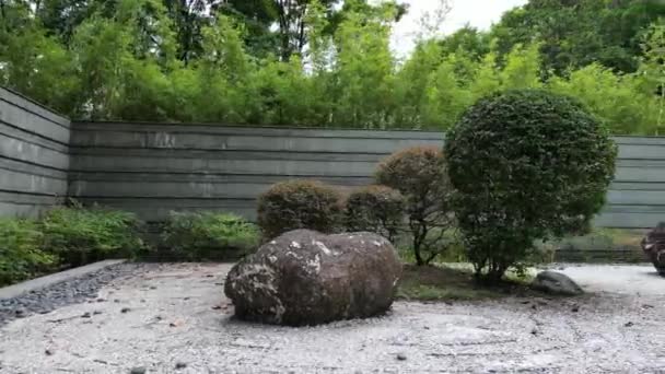 Jardim Zen Vista Para Jardim Zen Japonês — Vídeo de Stock