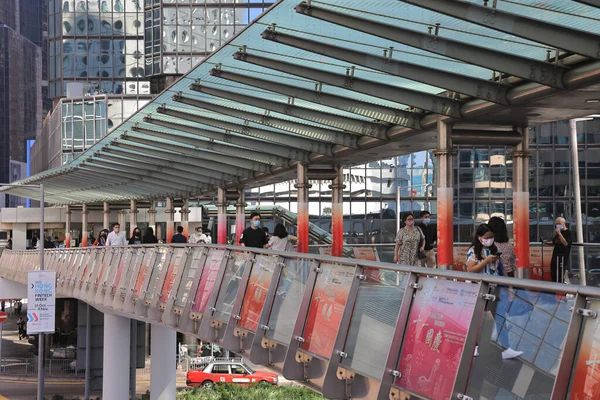 Transición Peatonal Sobre Concurrida Calle Ciudad Urbana Oct 2022 — Foto de Stock